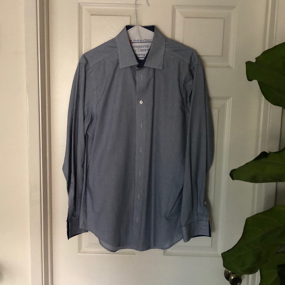 Pre-Owned Kenneth Cole Reaction Blue striped LS